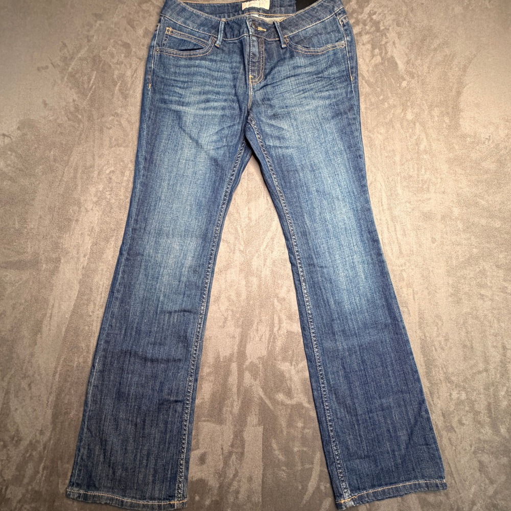 Banana Republic Bootcut Jeans Womens 26/2P Blue Petite Flap Pocket NWT